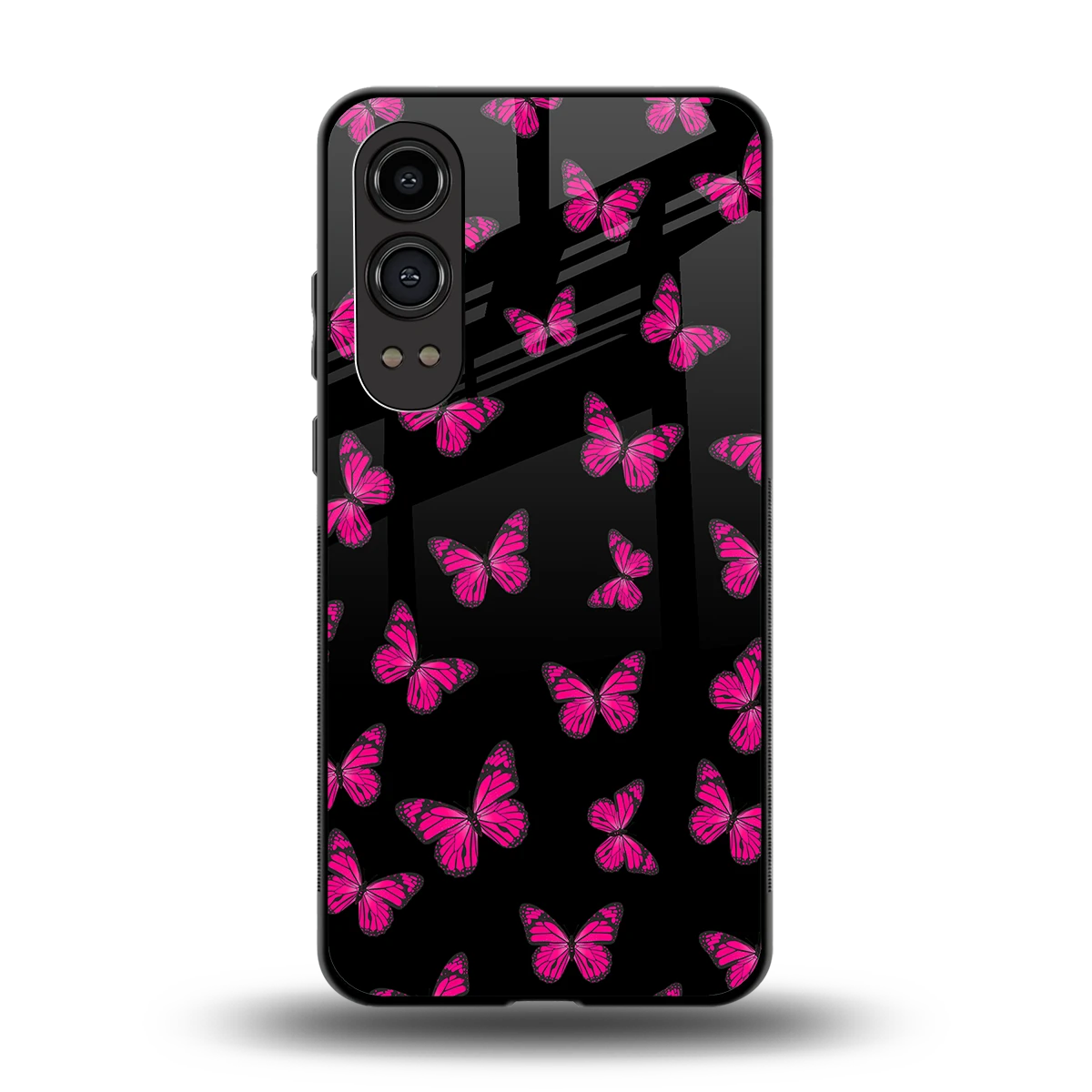 Butterfly Burst Black back phone cover | glass case for oneplus nord ce 4 lite