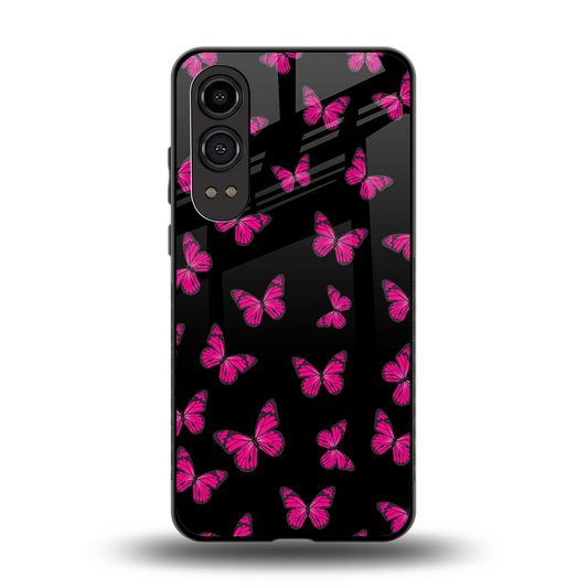 Butterfly Burst Black back phone cover | glass case for oneplus nord ce 4 lite
