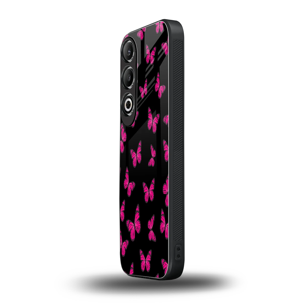 Butterfly Burst Black oneplus nord ce 4 mobile cover | shockproof glass phone case