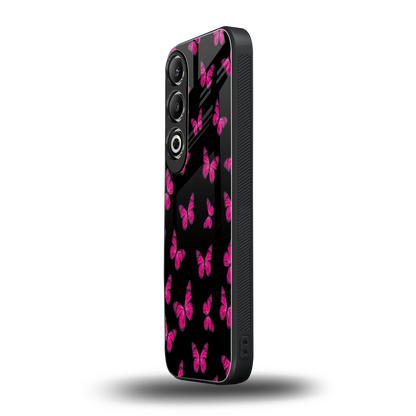 Butterfly Burst Black oneplus nord ce 4 mobile cover | shockproof glass phone case