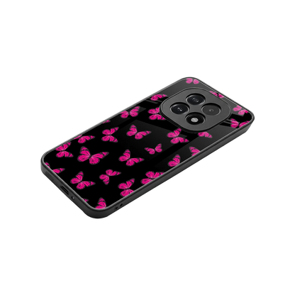 Butterfly Burst Black stylish phone case for oppo f29 5g | glossy glass and slim fit