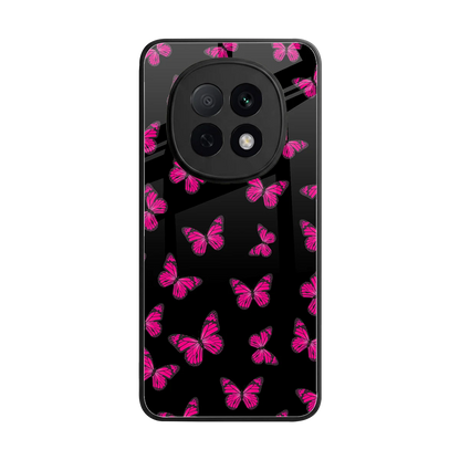 Butterfly Burst Black back phone cover | glass case for oppo f29 pro 5g