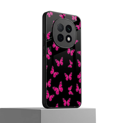Butterfly Burst Black oppo f29 pro 5g mobile cover | shockproof glass phone case