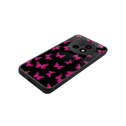Butterfly Burst Black stylish phone case for oppo f29 pro 5g | glossy glass and slim fit