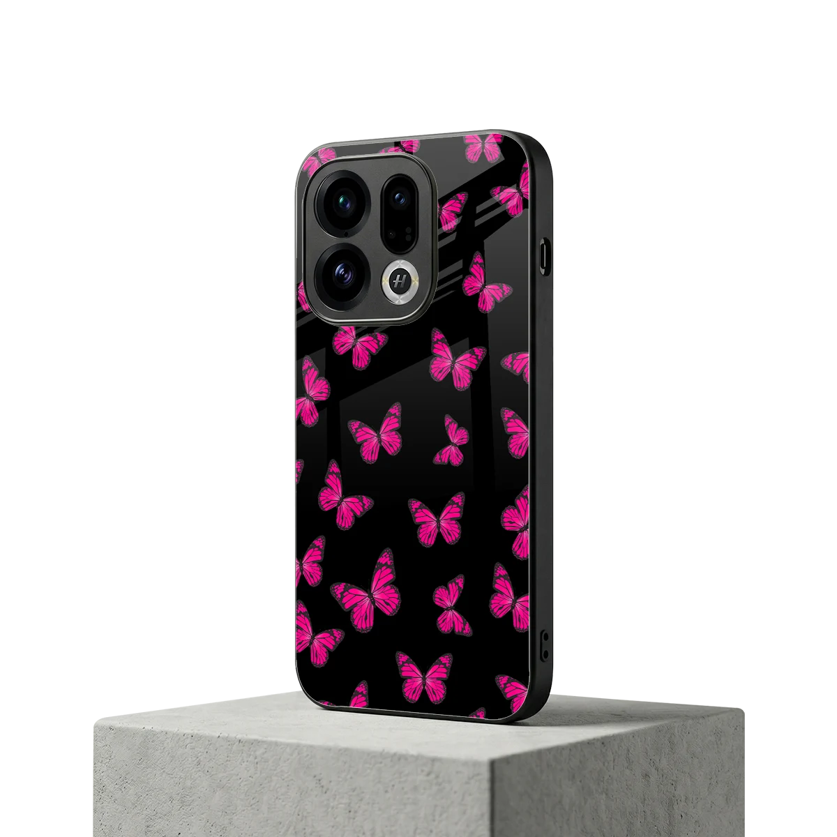 Butterfly Burst Black oppo find x9 mobile cover | shockproof glass phone case