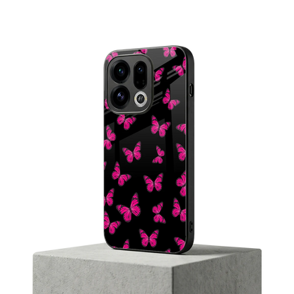 Butterfly Burst Black oppo find x9 mobile cover | shockproof glass phone case
