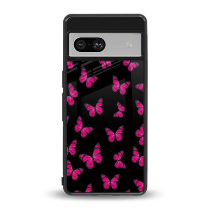Butterfly Burst Black back phone cover | glass case for google pixel 7