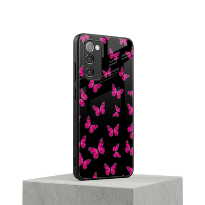 Butterfly Burst Black samsung galaxy s20 fe mobile cover | shockproof glass phone case