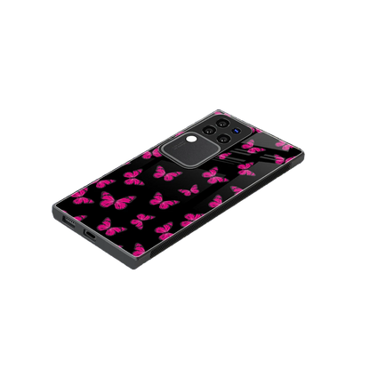 Butterfly Burst Black stylish phone case forvivo v30 pro | glossy glass and slim fit