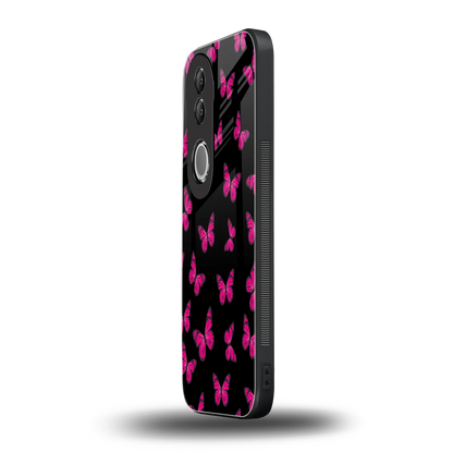 Butterfly Burst Black vivo v50 mobile cover | shockproof glass phone case