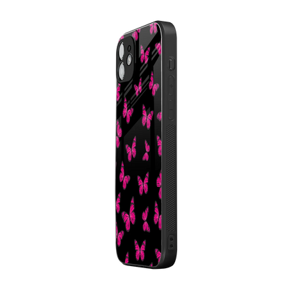 Butterfly Burst Black iphone 11 mobile cover | shockproof glass phone case