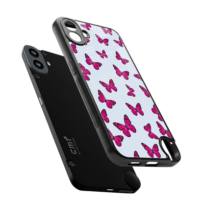 Butterfly Burst Lite sleek cmf nothing phone 1 cover with tempered glass back and TPU edges