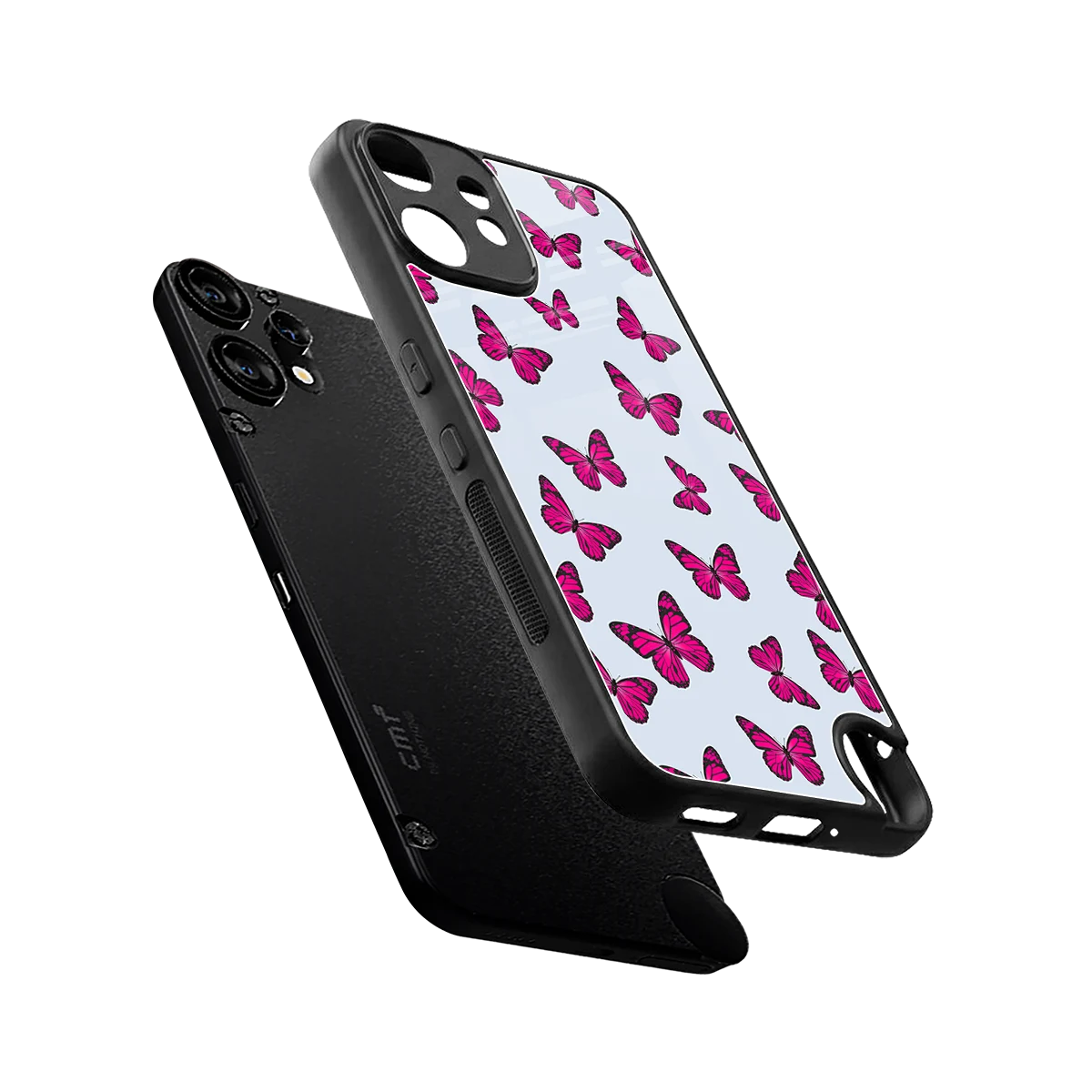 Butterfly Burst Lite sleek cmf nothing phone 2 pro cover with tempered glass back and TPU edges