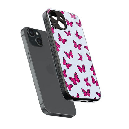 Butterfly Burst Lite sleek iphone 13 mini cover with tempered glass back and TPU edges