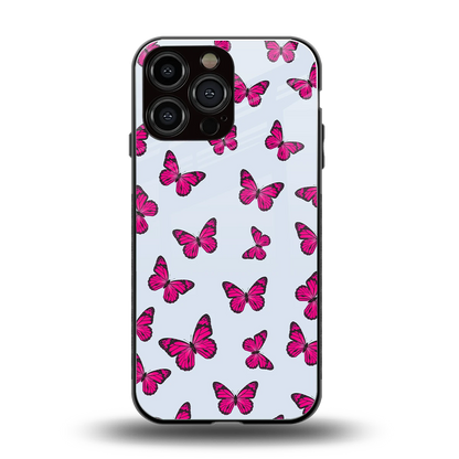 Butterfly Burst Lite back phone cover | glass case for iphone 14 pro max
