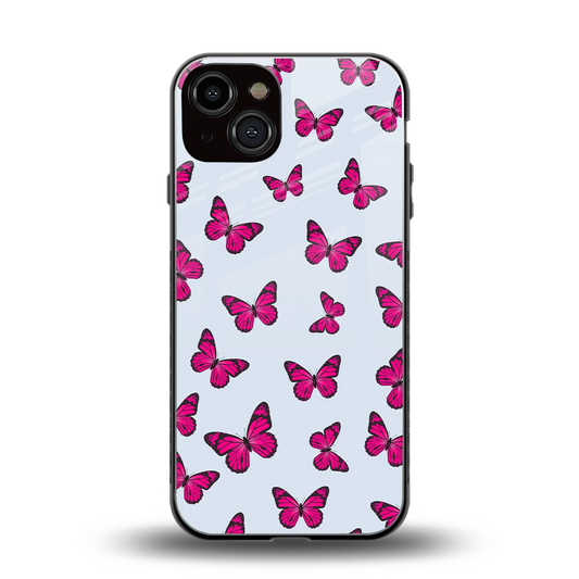 Butterfly Burst Lite back phone cover | glass case for iphone 13