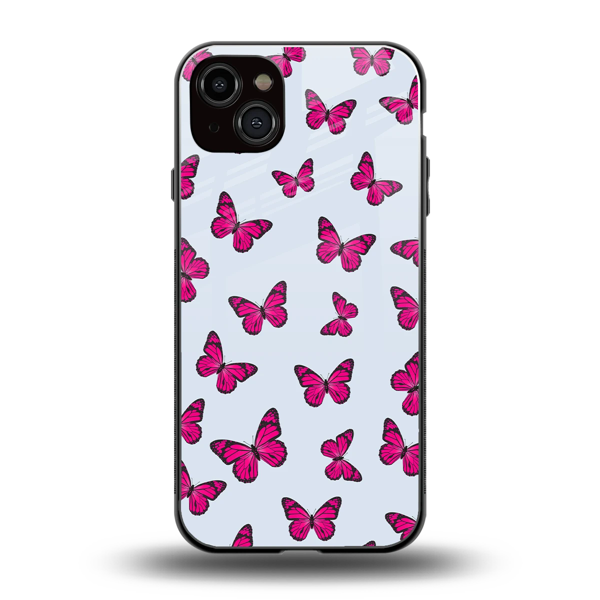 Butterfly Burst Lite back phone cover | glass case for iphone 14 plus