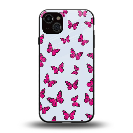 Butterfly Burst Lite back phone cover | glass case for iphone 14 plus