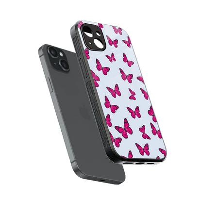 Butterfly Burst Lite sleek iphone 14 plus cover with tempered glass back and TPU edges