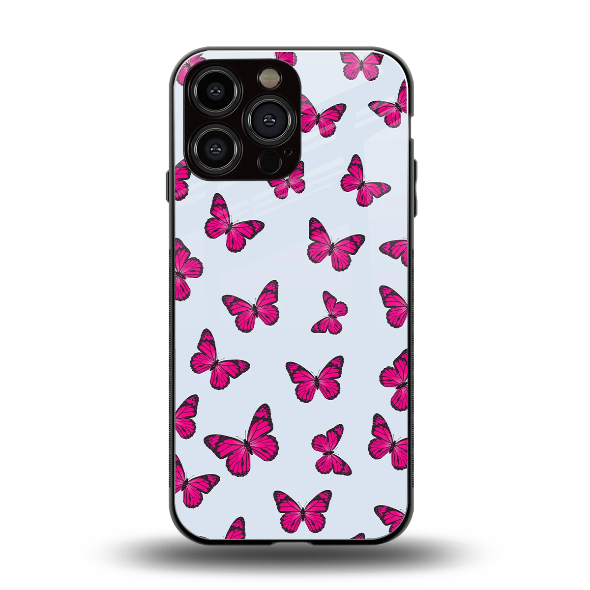 Butterfly Burst Lite back phone cover | glass case for iphone 15 pro max