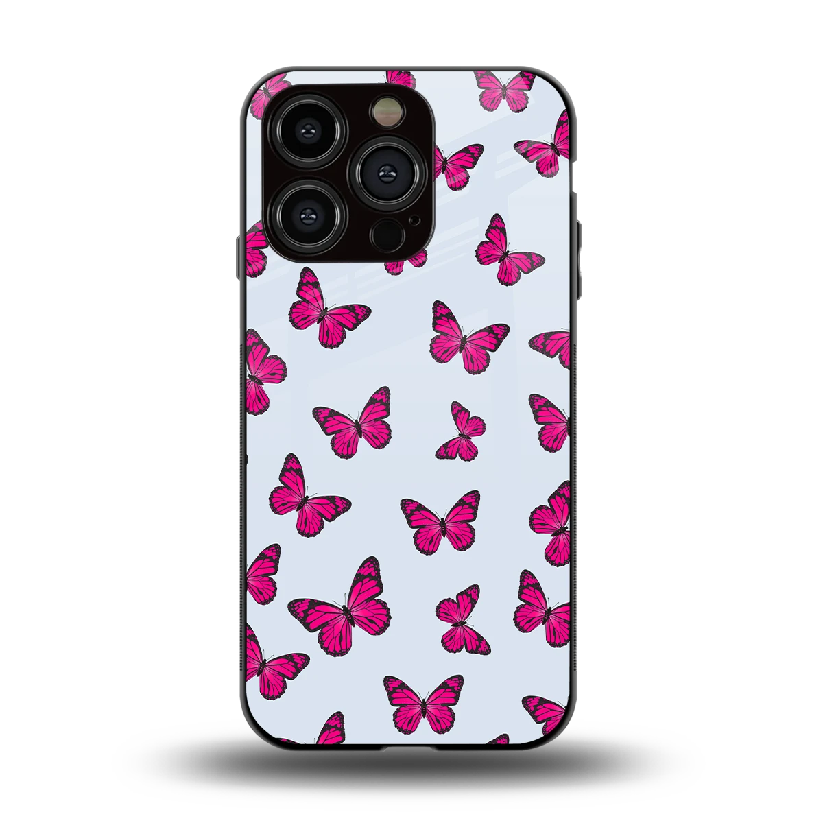 Butterfly Burst Lite back phone cover | glass case for iphone 15 pro