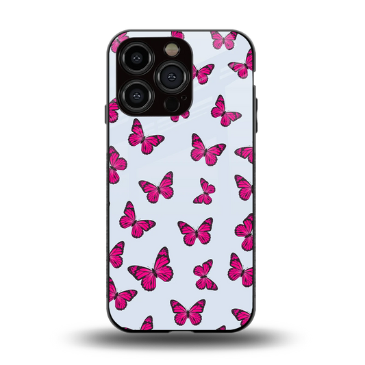 Butterfly Burst Lite back phone cover | glass case for iphone 15 pro