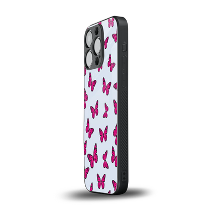 Butterfly Burst Lite iphone 15 pro mobile cover | shockproof glass phone case