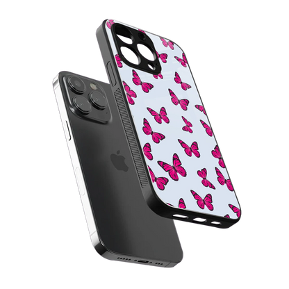 Butterfly Burst Lite sleek iphone 15 pro cover with tempered glass back and TPU edges