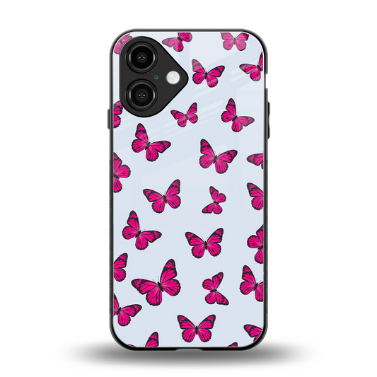 Butterfly Burst Lite back phone cover | glass case for iphone 16