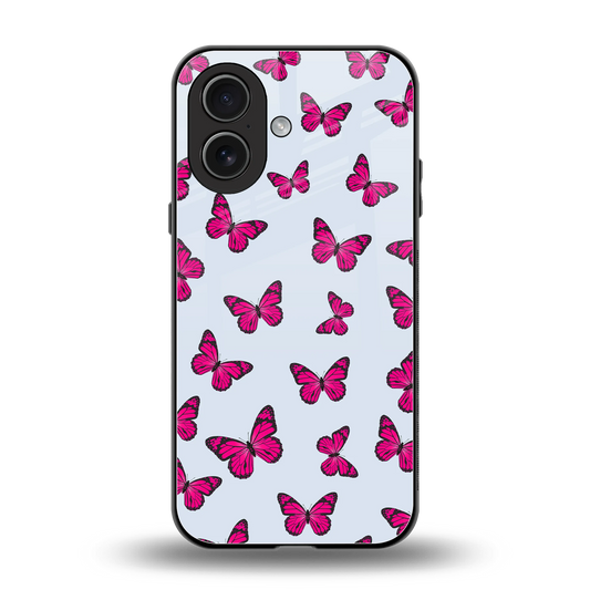 Butterfly Burst Lite back phone cover | glass case for iphone 17