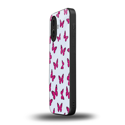 Butterfly Burst Lite iphone 17 mobile cover | shockproof glass phone case