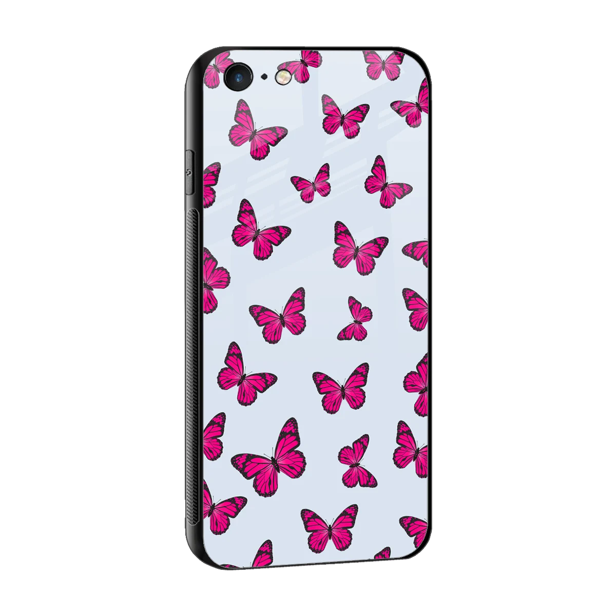 Butterfly Burst Lite sleek iphone 6s cover with tempered glass back and TPU edges