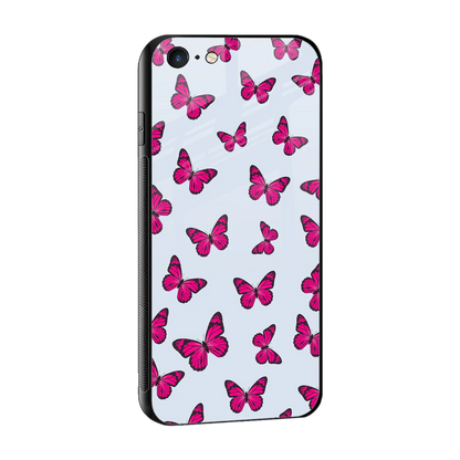 Butterfly Burst Lite sleek iphone 6s cover with tempered glass back and TPU edges