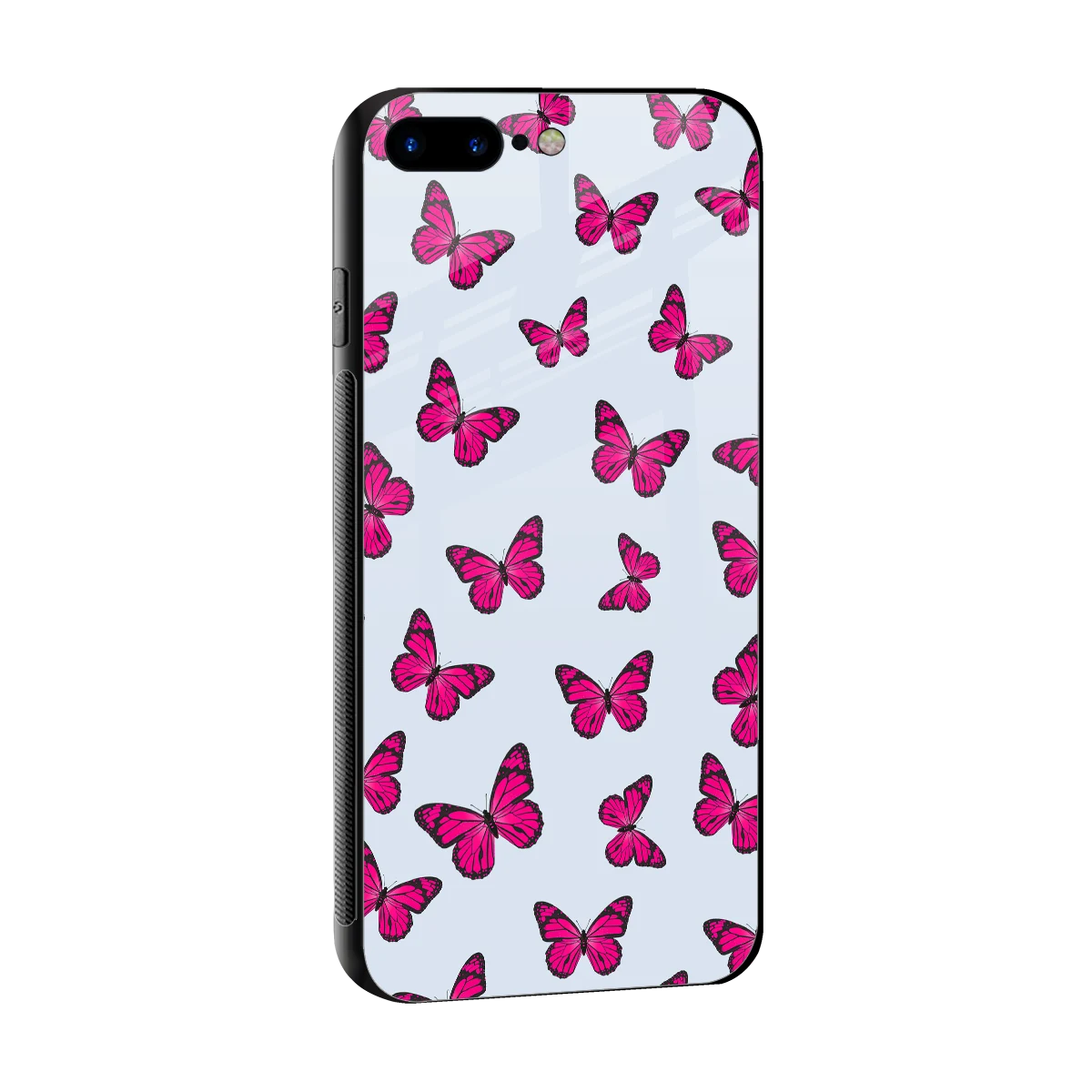 Butterfly Burst Lite sleek iphone 8 plus cover with tempered glass back and TPU edges