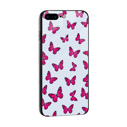 Butterfly Burst Lite sleek iphone 8 plus cover with tempered glass back and TPU edges