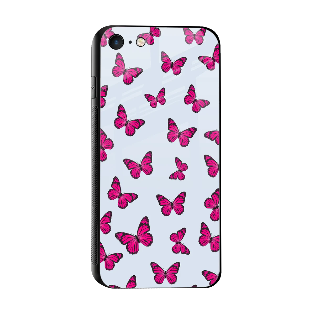 Butterfly Burst Lite sleek iphone 7 cover with tempered glass back and TPU edges