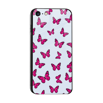 Butterfly Burst Lite sleek iphone 7 cover with tempered glass back and TPU edges