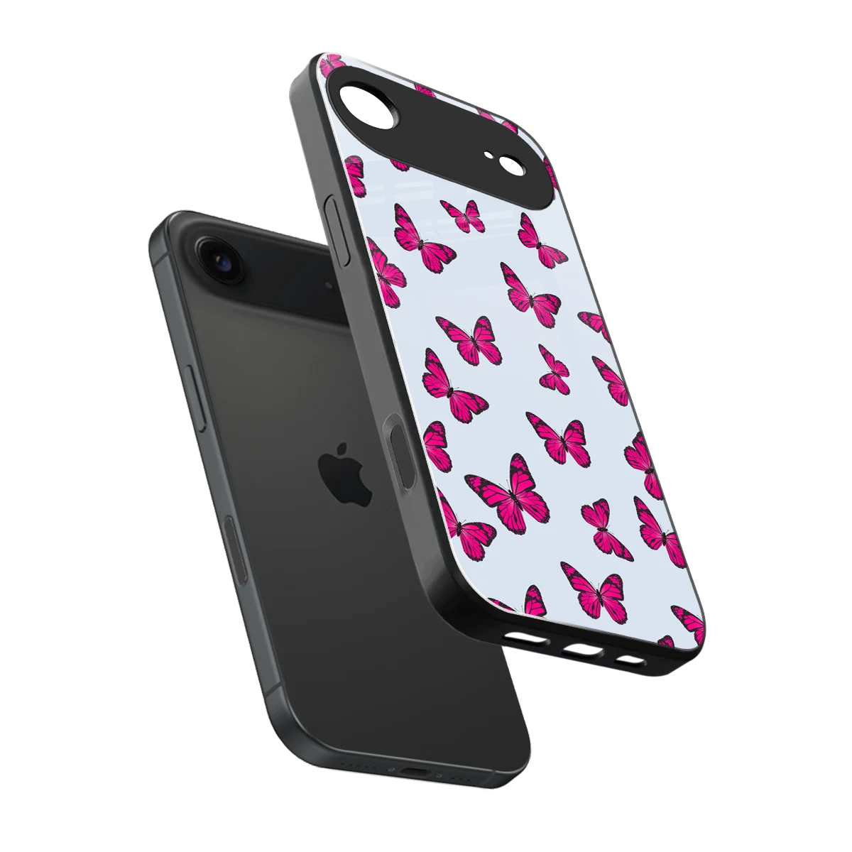 Butterfly Burst Lite sleek iphone air cover with tempered glass back and TPU edges