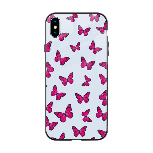 Butterfly Burst Lite back phone cover | glass case for iphone xs max