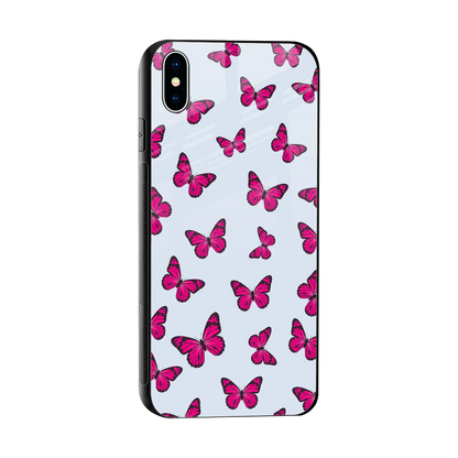 Butterfly Burst Lite sleek iphone xs max cover with tempered glass back and TPU edges
