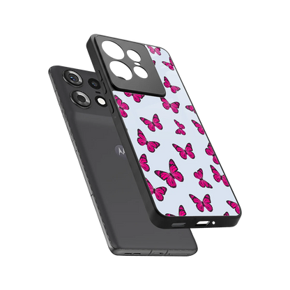 Butterfly Burst Lite sleek motorola edge 50 pro cover with tempered glass back and TPU edges