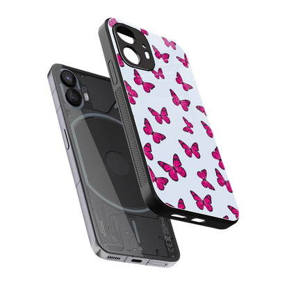 Butterfly Burst Lite sleek nothing phone 2 cover with tempered glass back and TPU edges