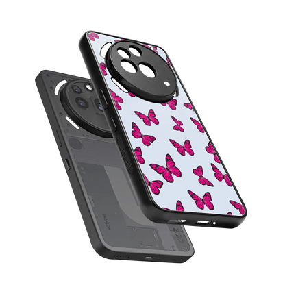 Butterfly Burst Lite sleek nothing phone 3a pro cover with tempered glass back and TPU edges