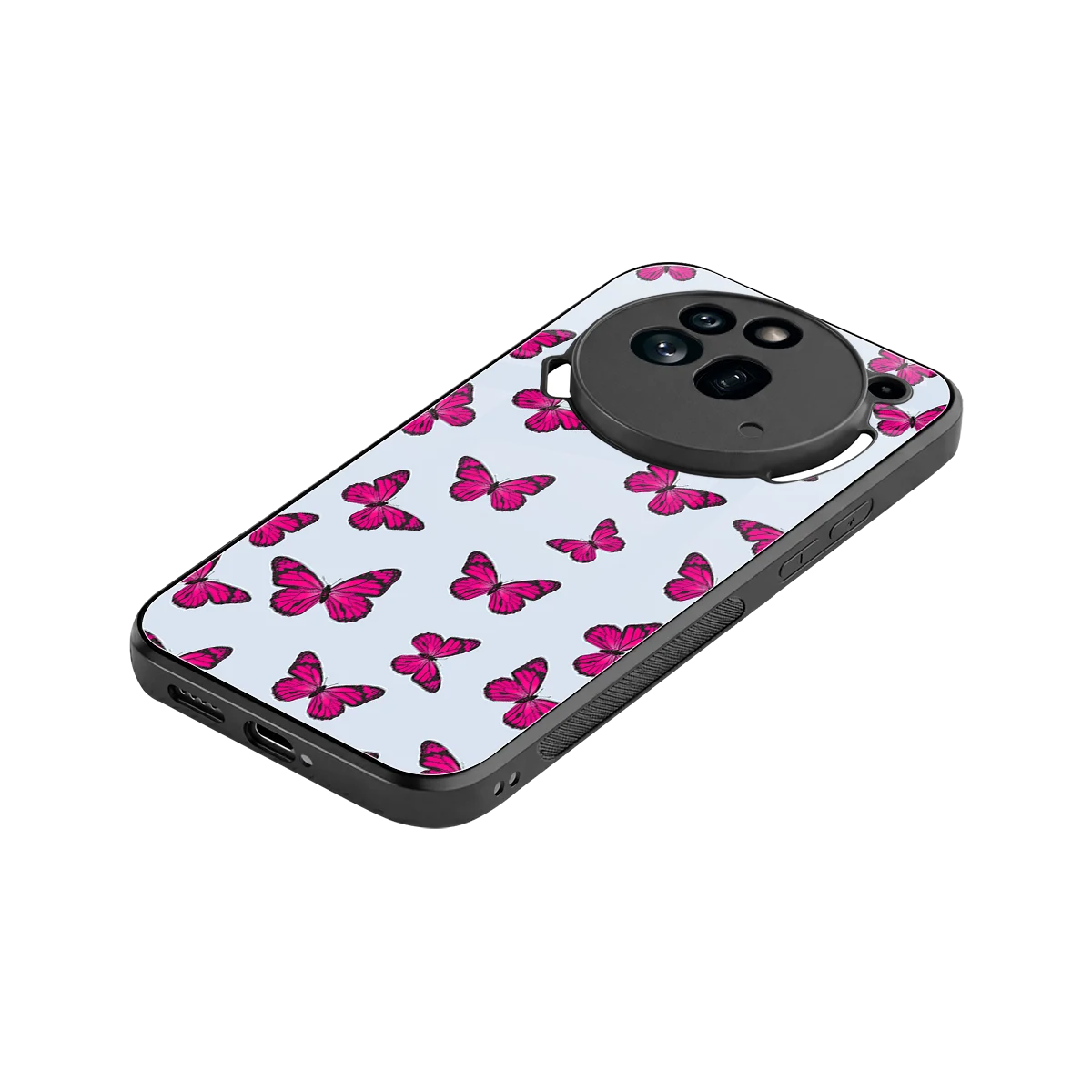 Butterfly Burst Lite stylish phone case for nothing phone 3a pro | glossy glass and slim fit