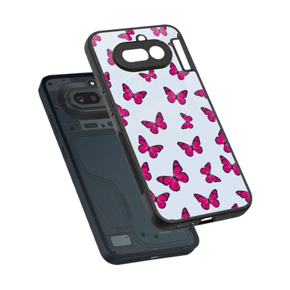 Butterfly Burst Lite sleek nothing phone 4a cover with tempered glass back and TPU edges