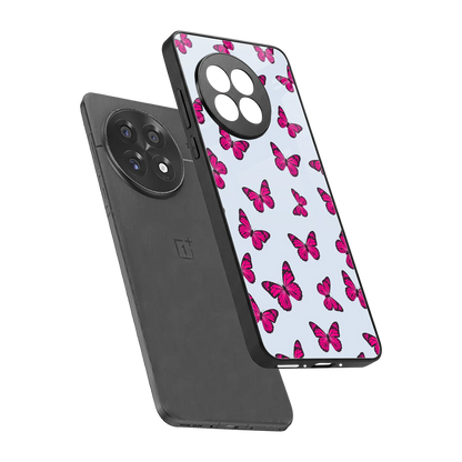 Butterfly Burst Lite sleek oneplus 13r cover with tempered glass back and TPU edges