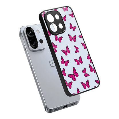 Butterfly Burst Lite sleek oneplus 13s cover with tempered glass back and TPU edges
