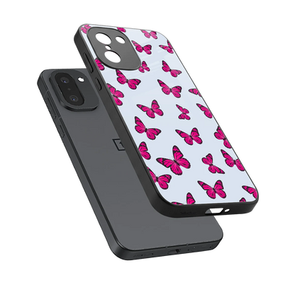Butterfly Burst Lite sleek oneplus 15r cover with tempered glass back and TPU edges