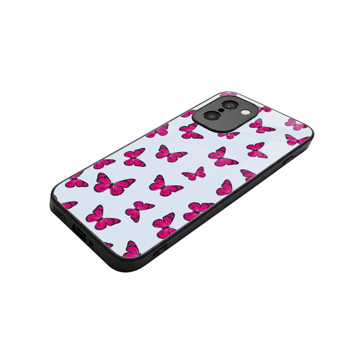 Butterfly Burst Lite stylish phone case for oneplus 15r | glossy glass and slim fit