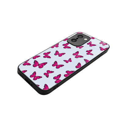 Butterfly Burst Lite stylish phone case for oneplus 15r | glossy glass and slim fit